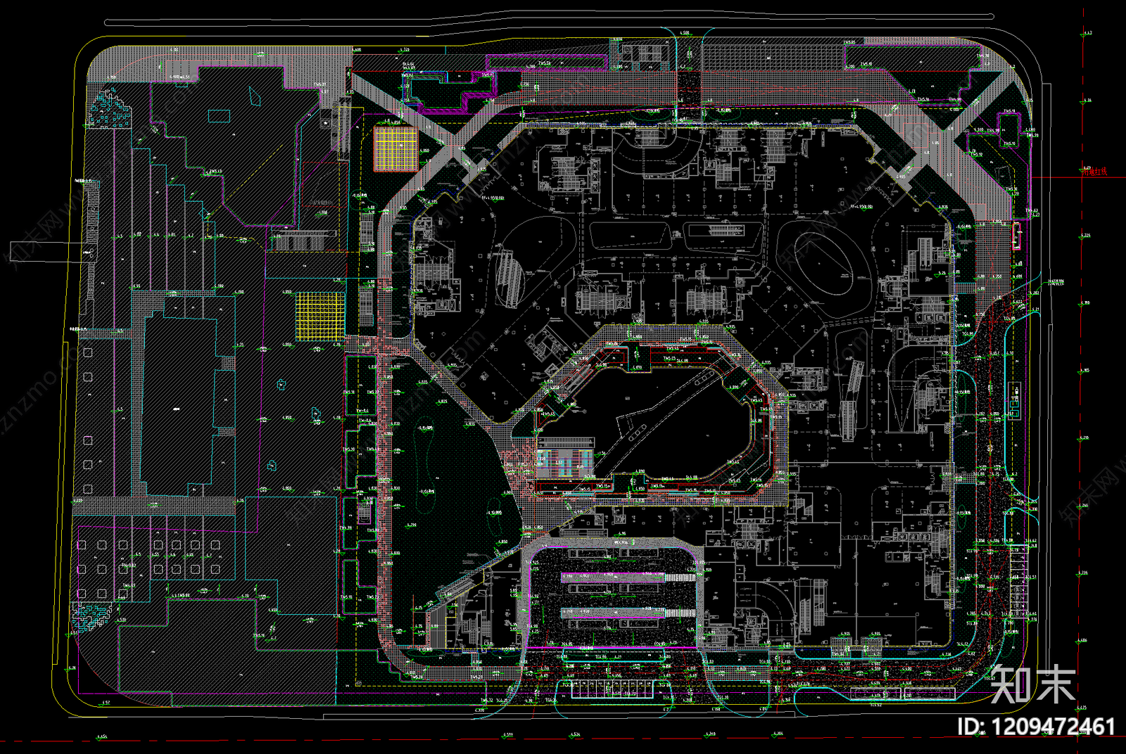 现代商业综合体施工图下载【ID:1209472461】