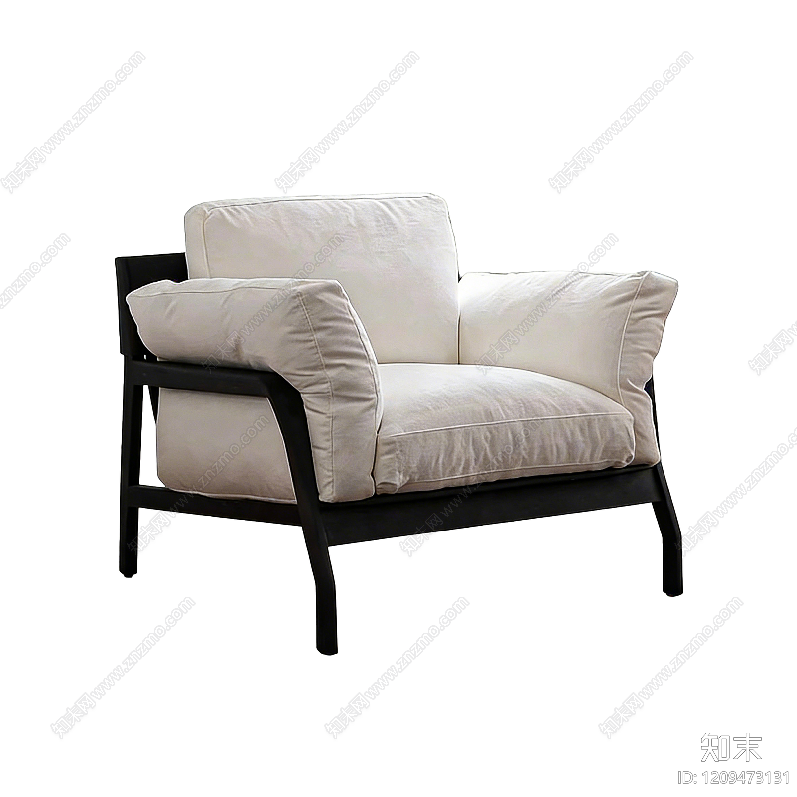 现代简约单人沙发3D模型下载【ID:1209473131】