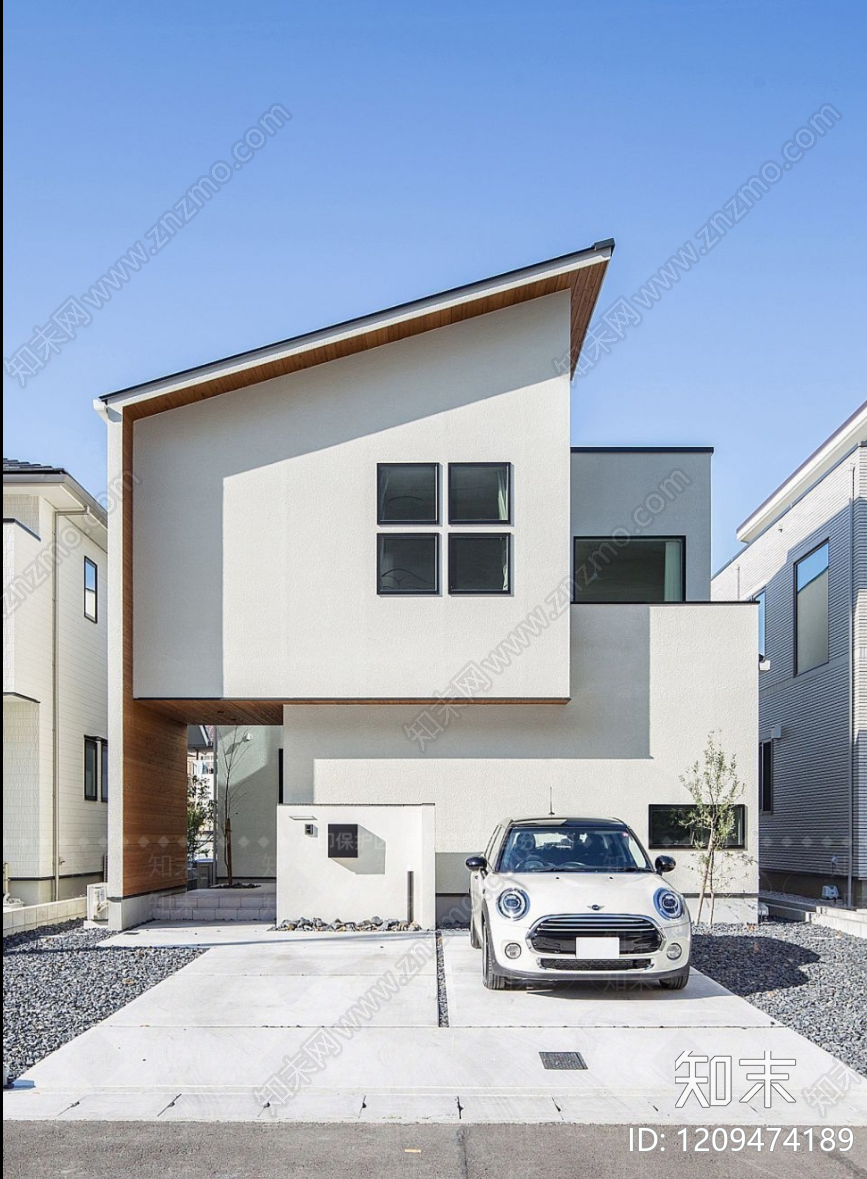 现代别墅建筑施工图下载【ID:1209474189】