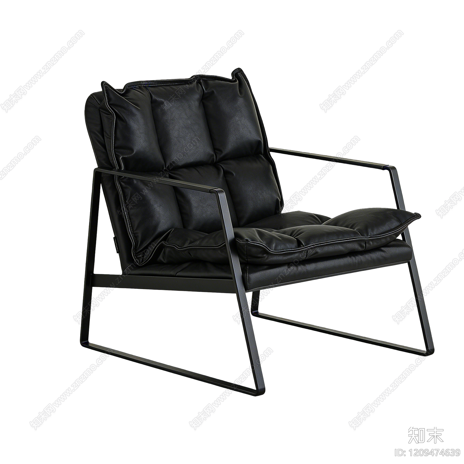 现代极简单人沙发3D模型下载【ID:1209474639】