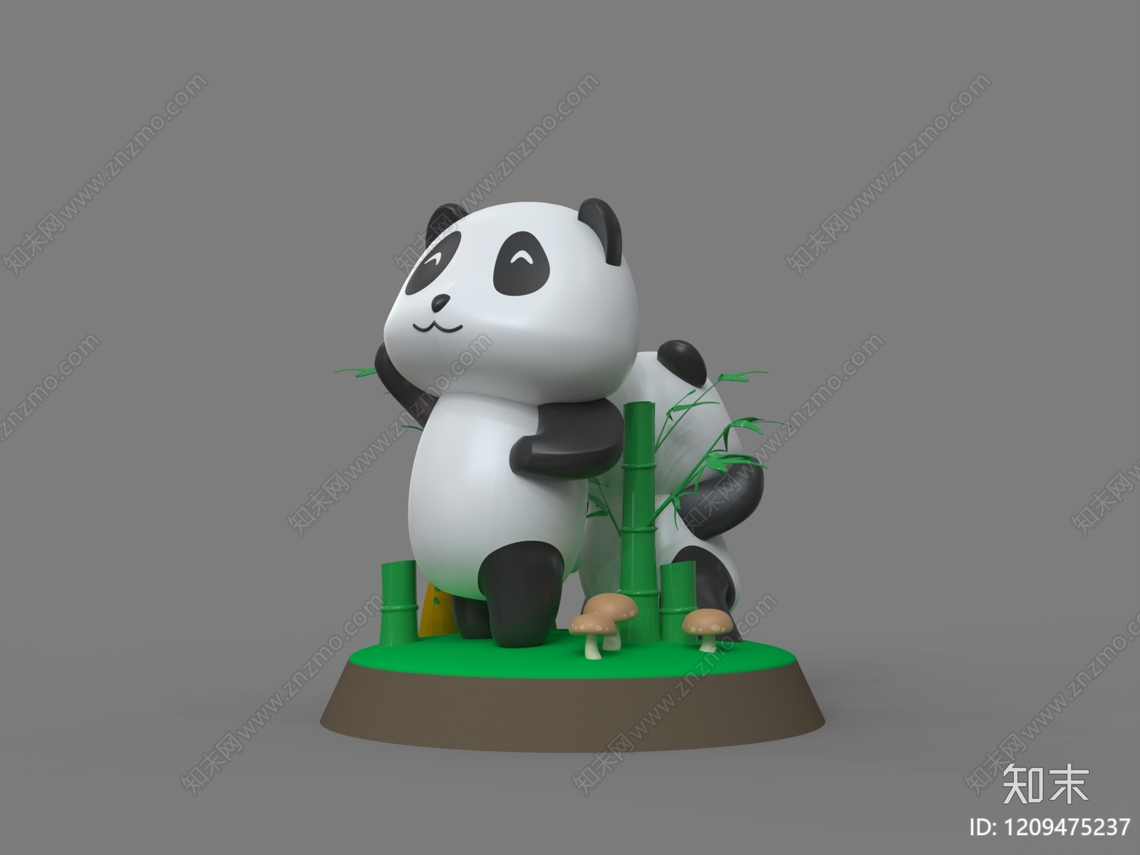 卡通风格IP形象3D模型下载【ID:1209475237】