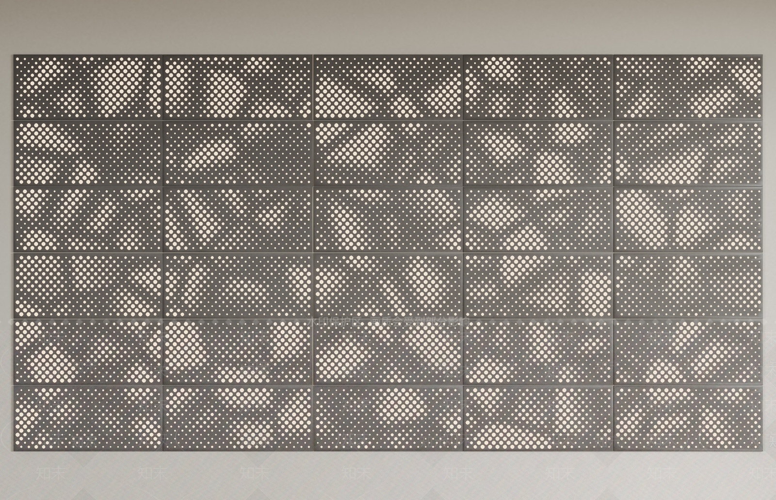 现代穿孔板景墙SU模型下载【ID:1209480765】