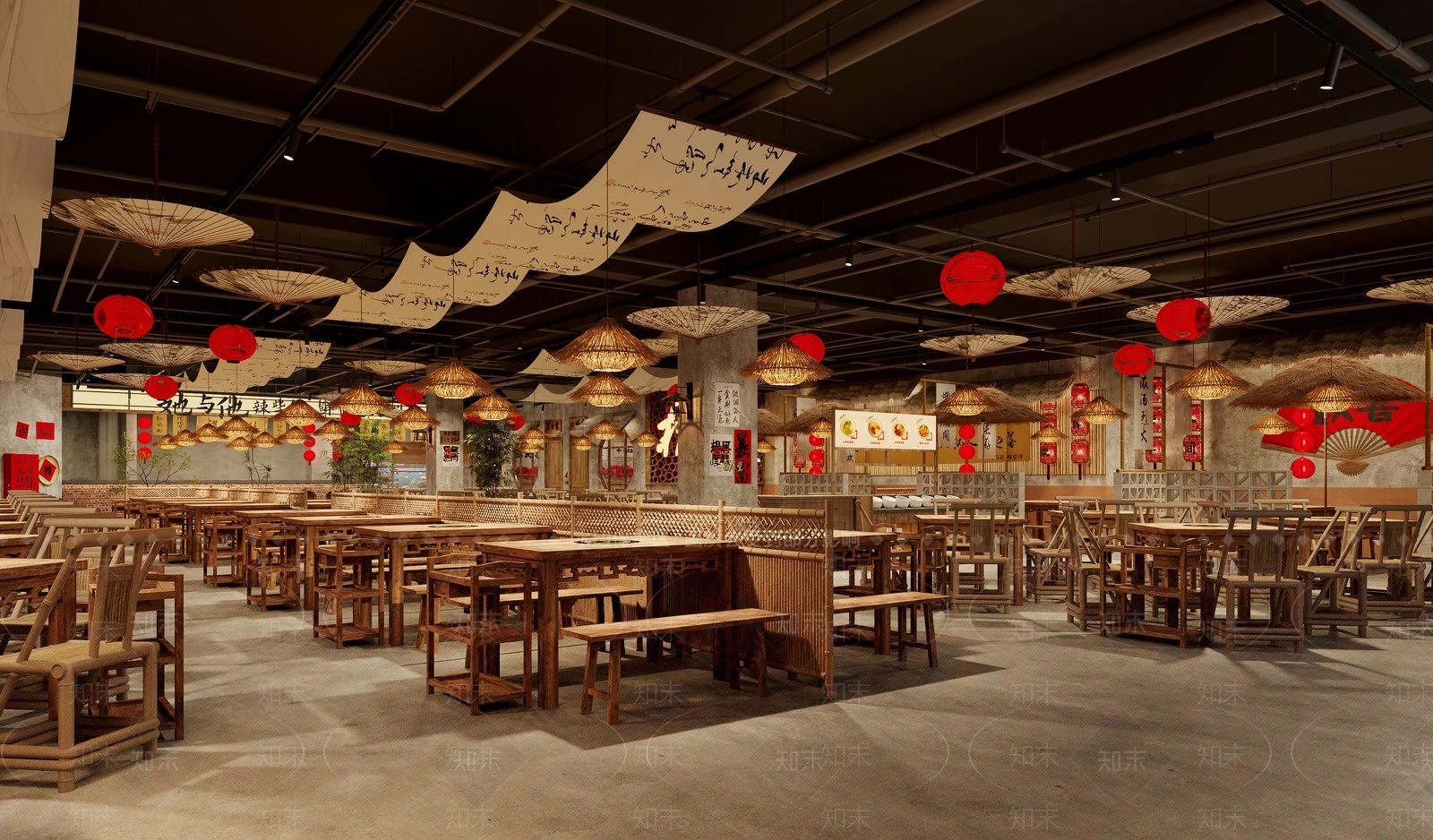 火锅店3D模型下载【ID:1209481035】