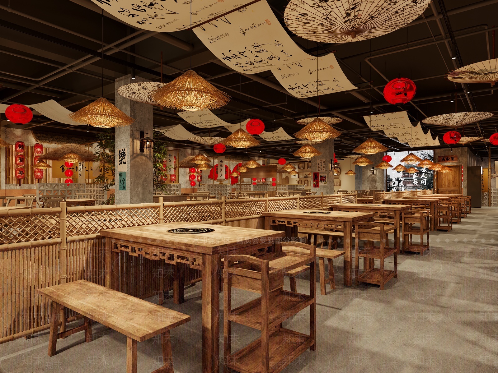 火锅店3D模型下载【ID:1209481035】