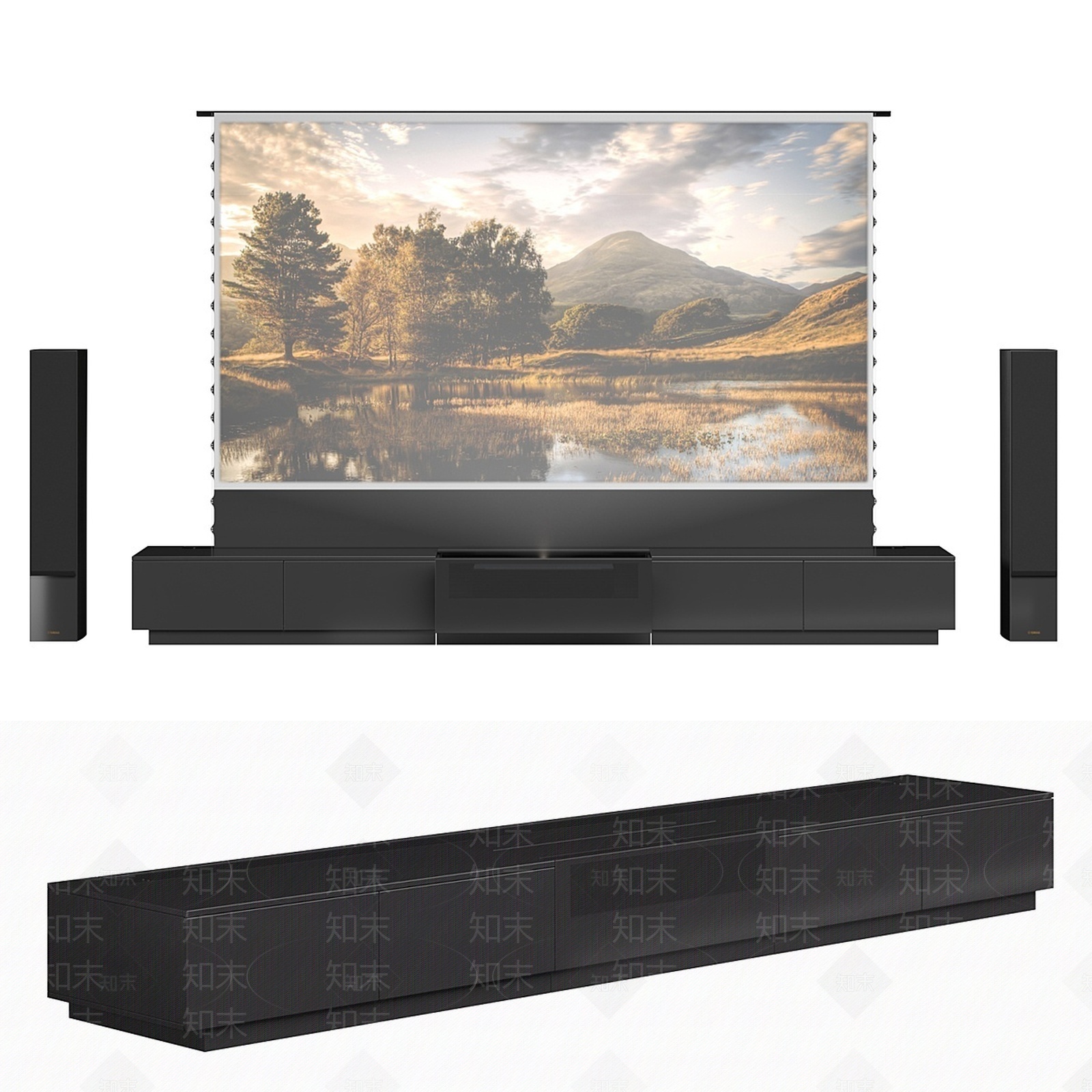 电视柜3D模型下载【ID:1209484609】