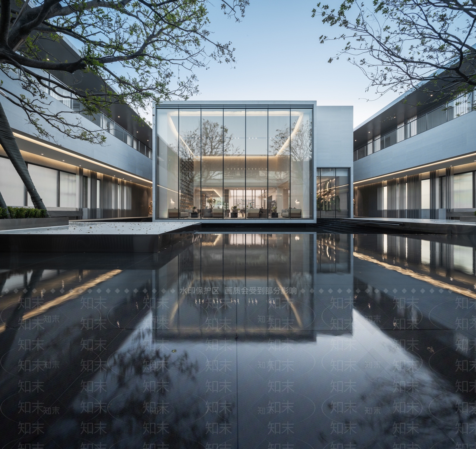 现代售楼处外观3D模型下载【ID:1209484925】