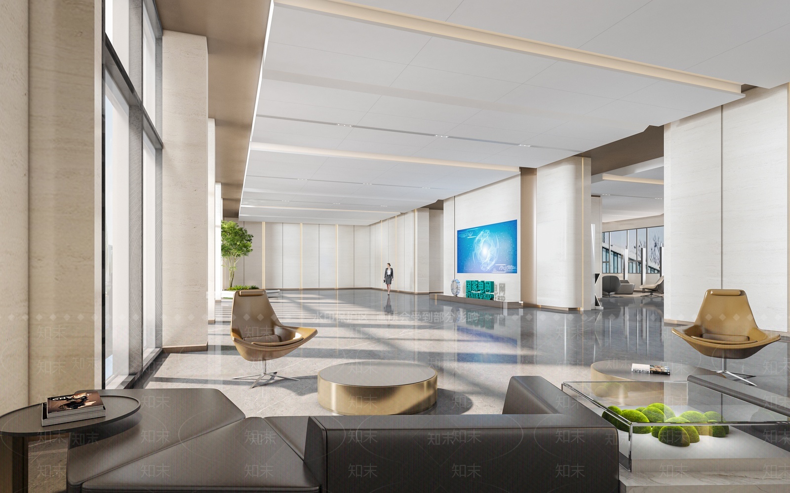 办公大厅3D模型下载【ID:1209485383】