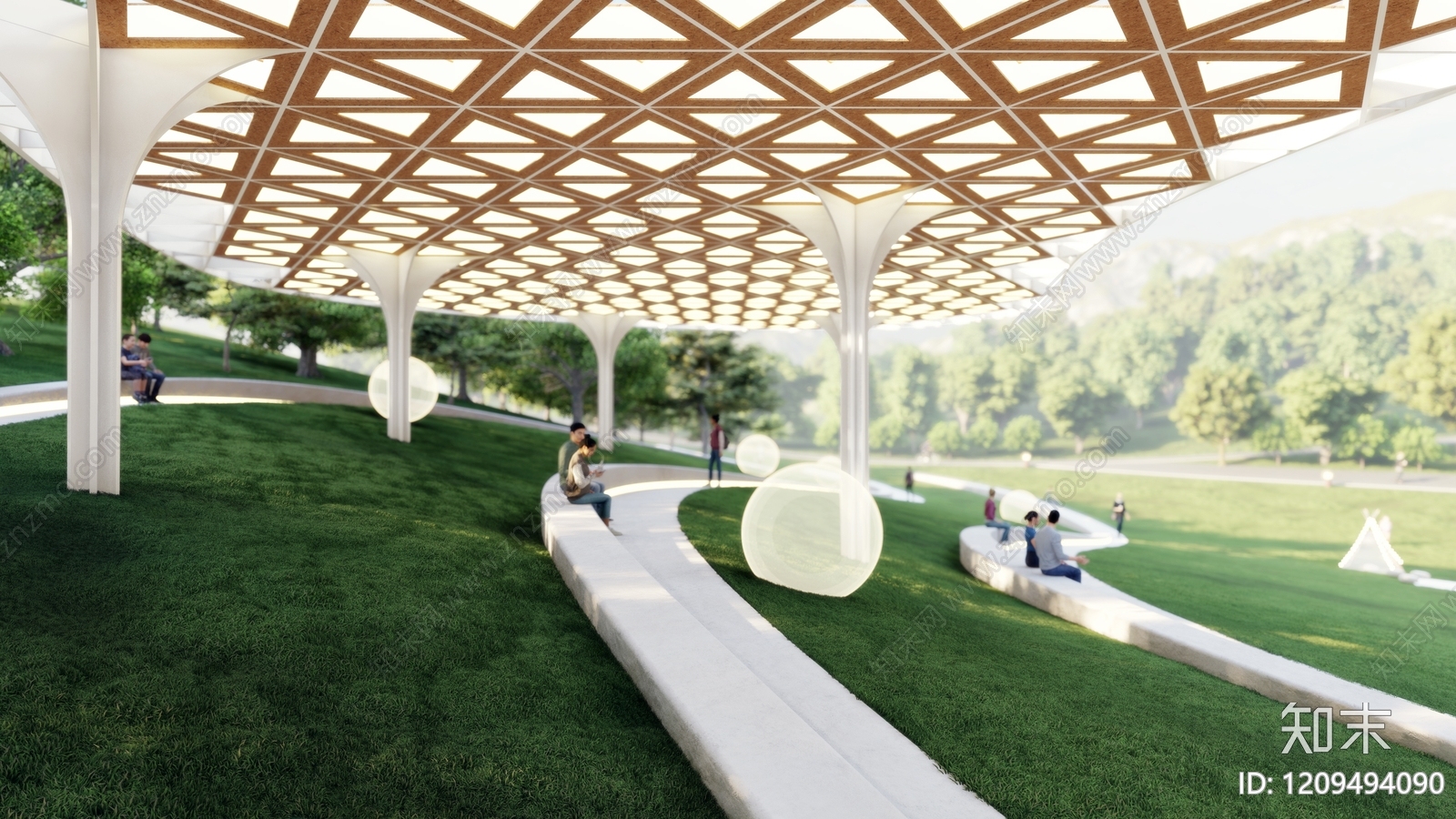 现代简约房车营地3D模型下载【ID:1209494090】