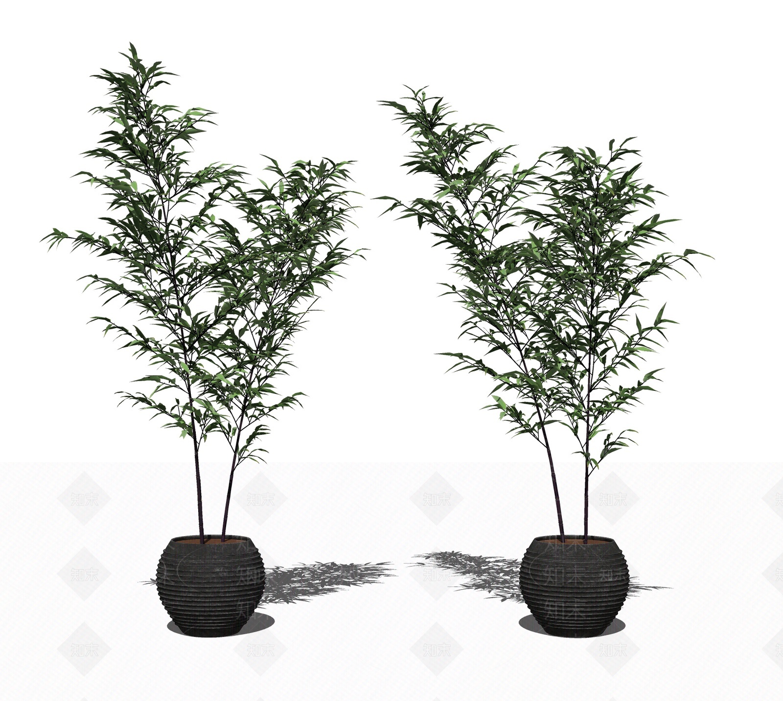新中式盆栽SU模型下载【ID:1209499231】