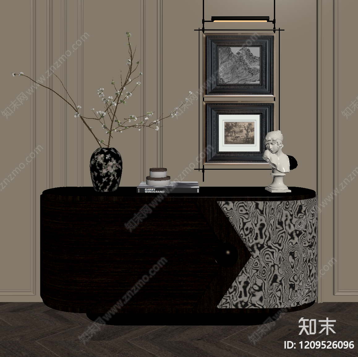 现代意式玄关柜SU模型下载【ID:1209526096】