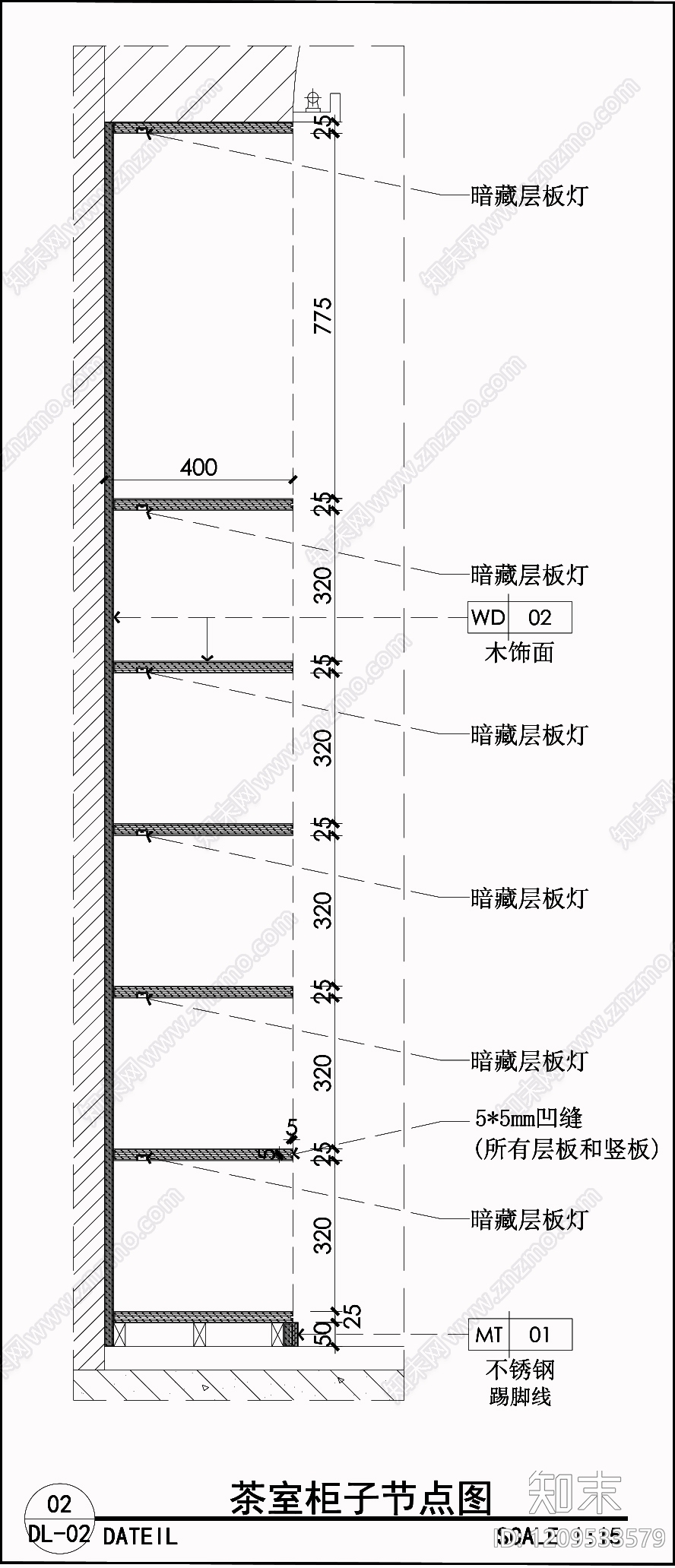 背景墙节点cad施工图下载【ID:1209533579】