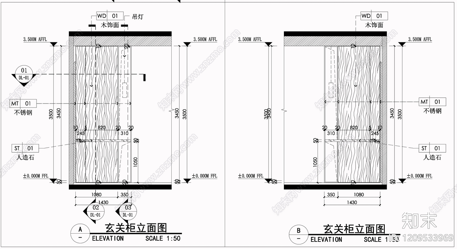 柜体节点cad施工图下载【ID:1209533969】