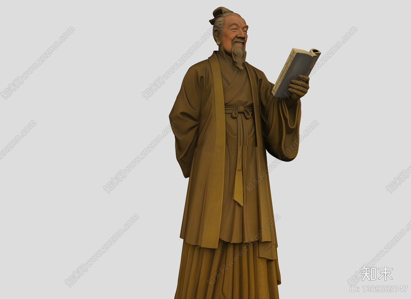 新中式雕塑SU模型下载【ID:1209563747】