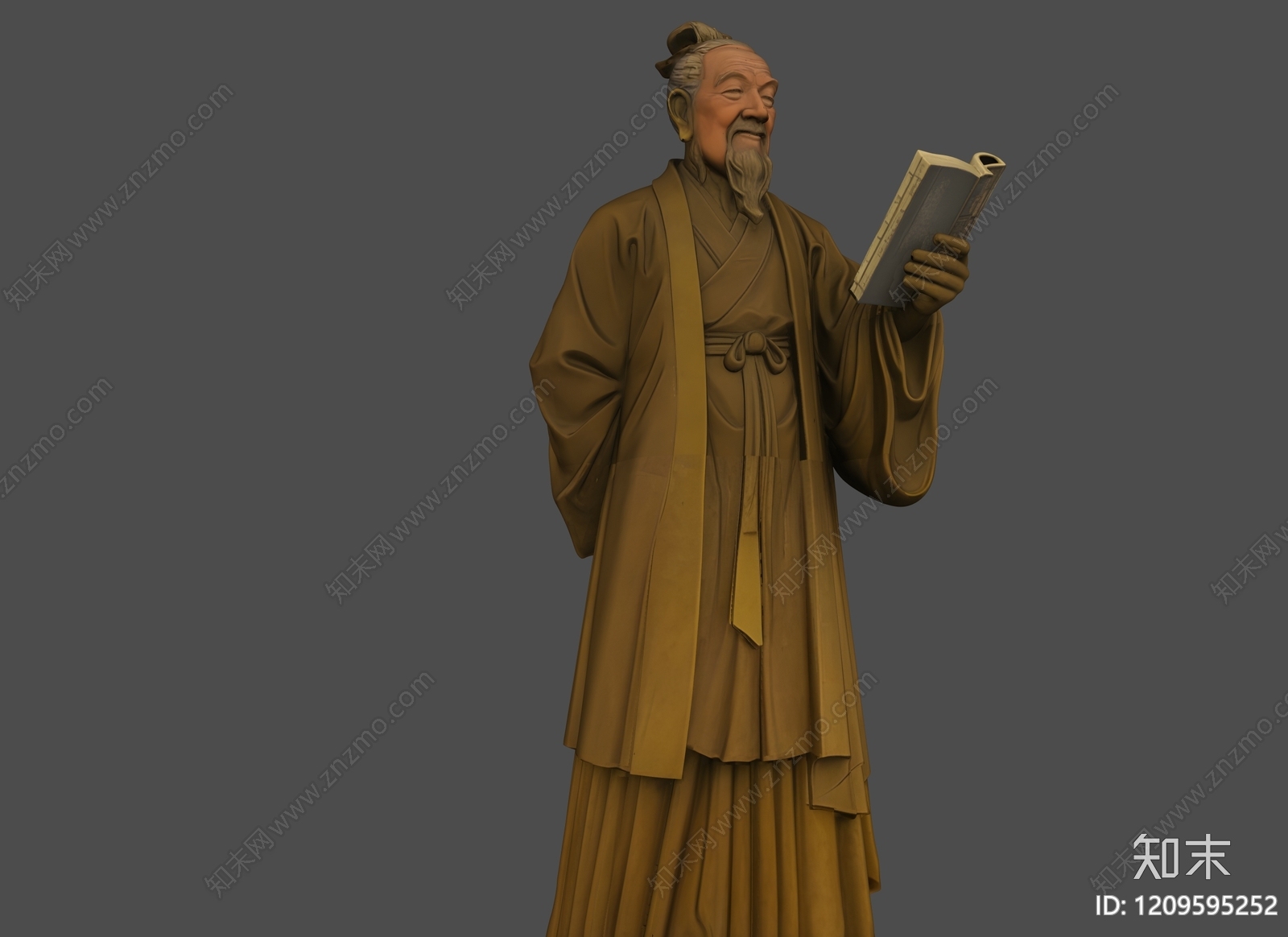 新中式雕塑摆件3D模型下载【ID:1209595252】