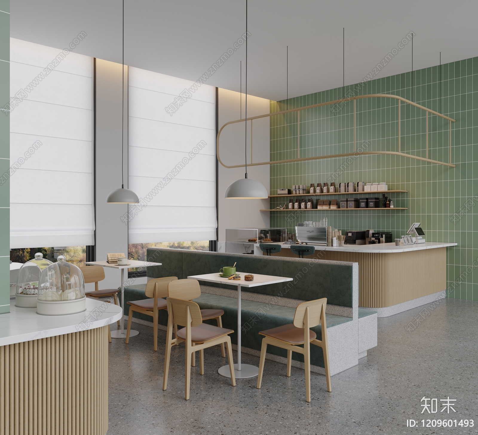 现代简约酒店餐厅3D模型下载【ID:1209601493】