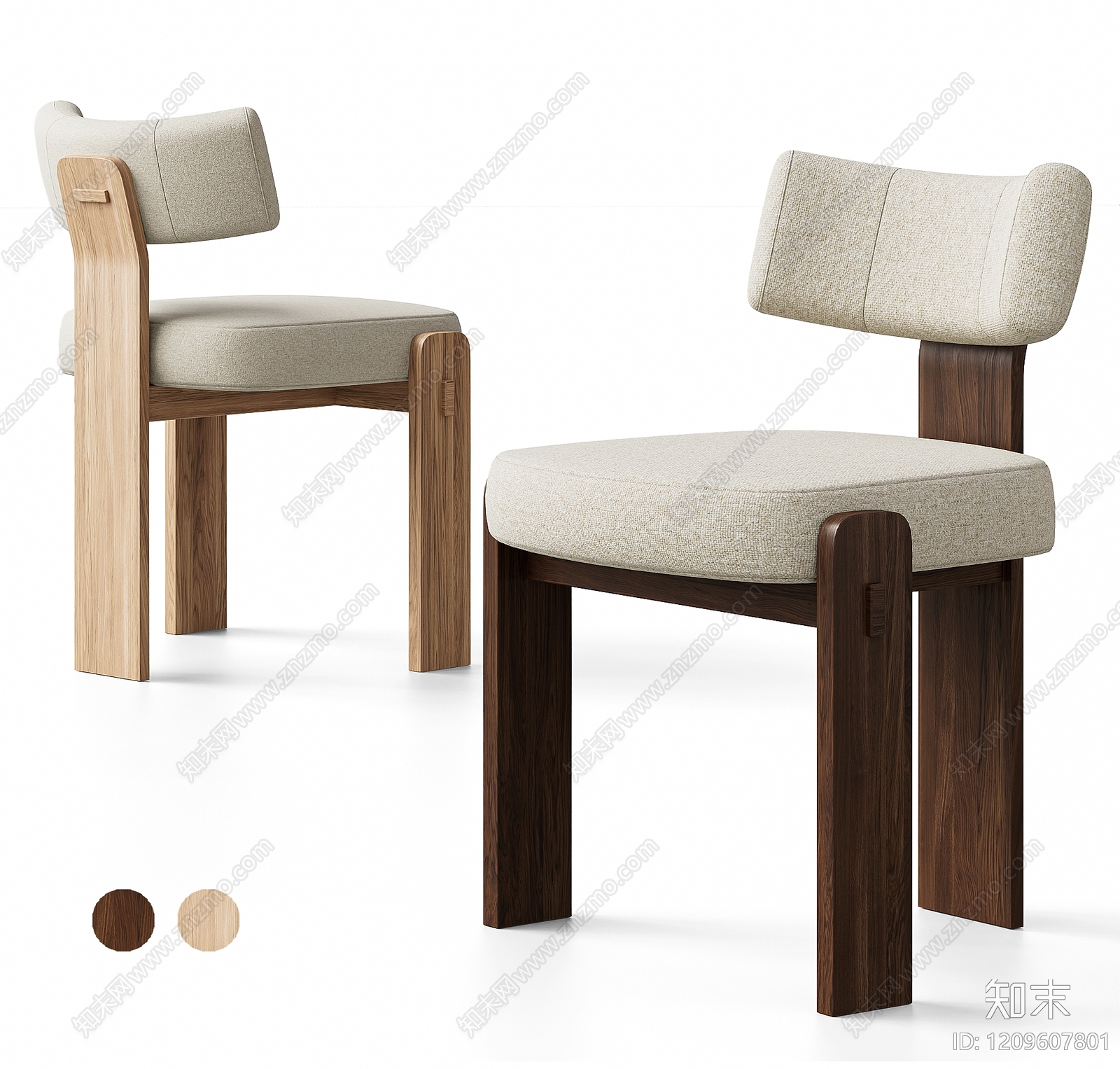 现代简约餐椅3D模型下载【ID:1209607801】