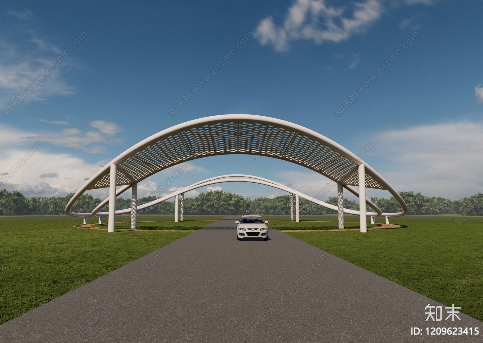 现代主义大门3D模型下载【ID:1209623415】