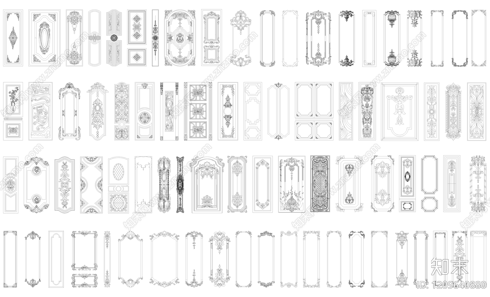 雕花施工图下载【ID:1209640880】