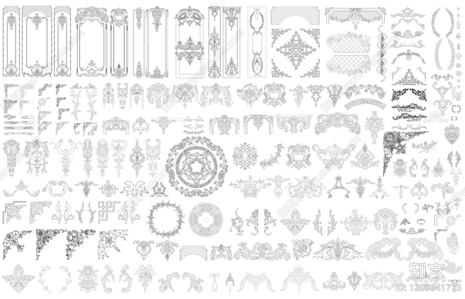 雕花施工图下载【ID:1209641773】