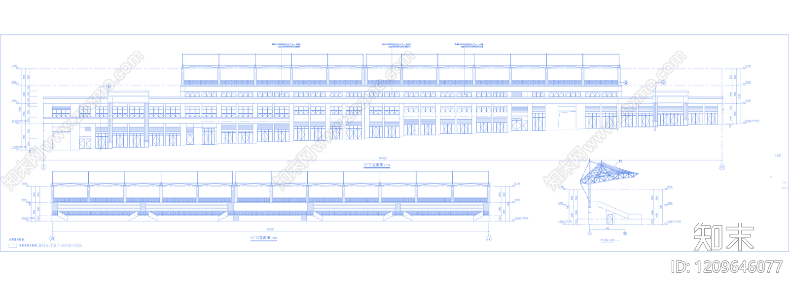 现代办公楼建筑施工图下载【ID:1209646077】