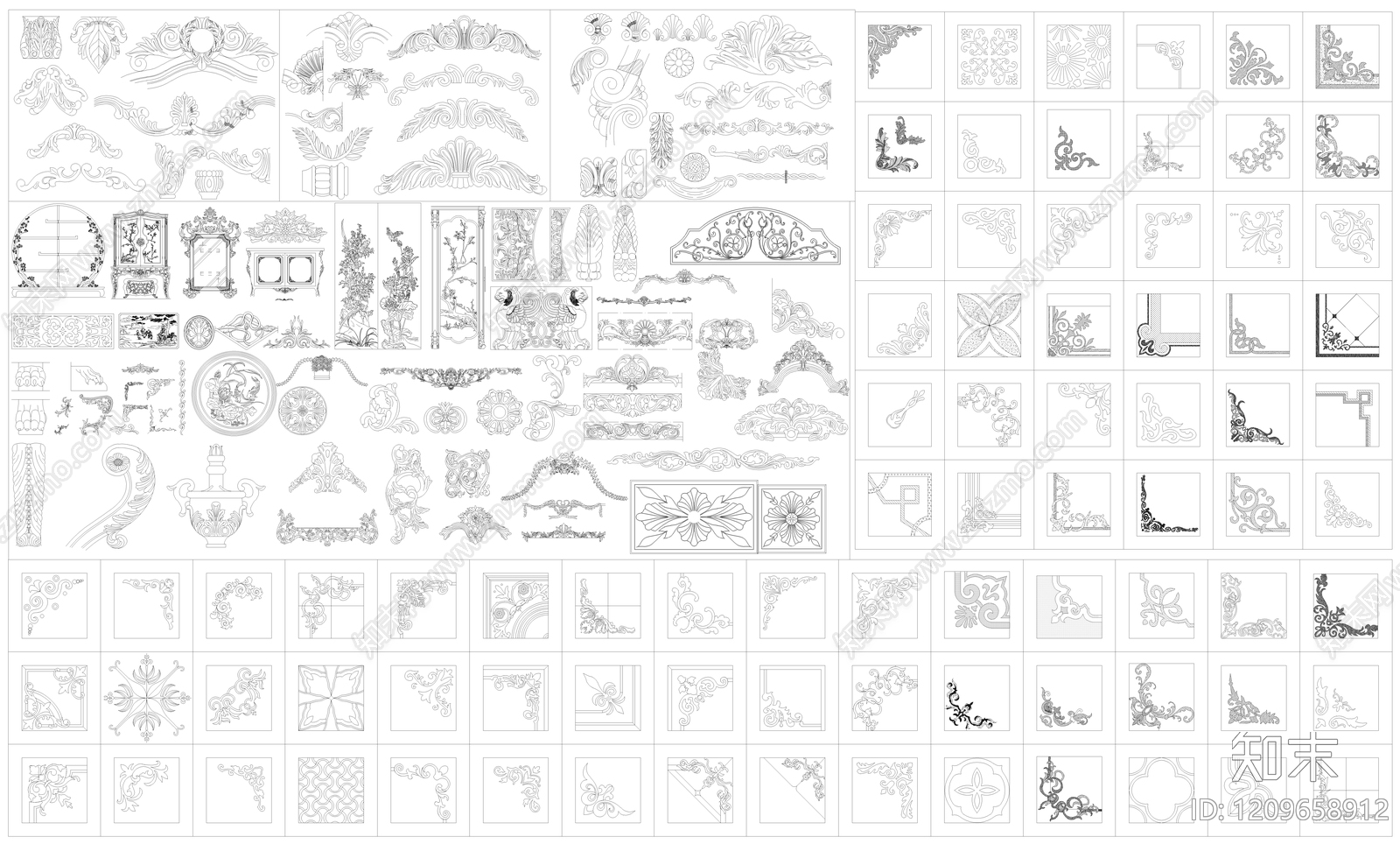雕花施工图下载【ID:1209658912】