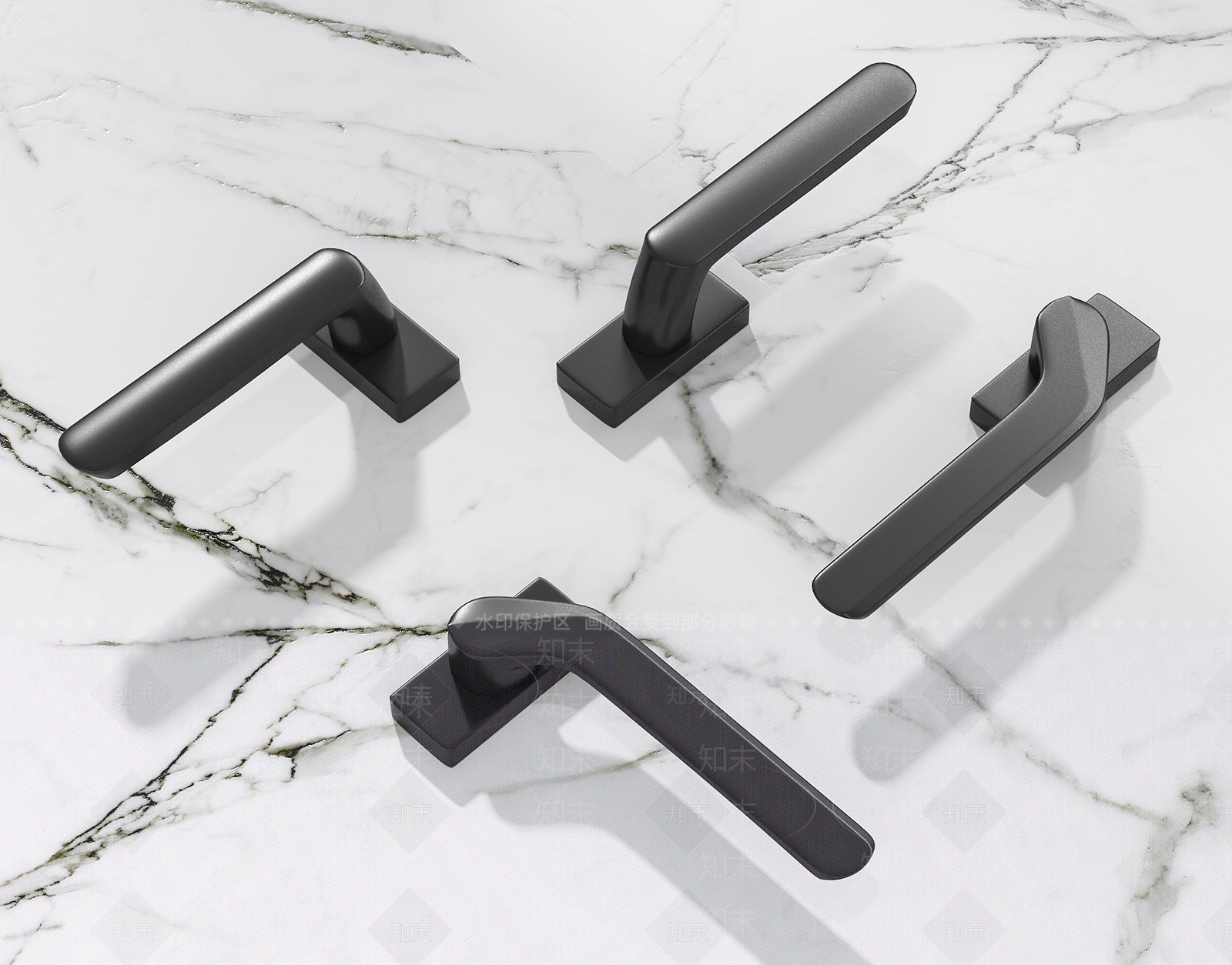 现代门把手3D模型下载【ID:1209658788】