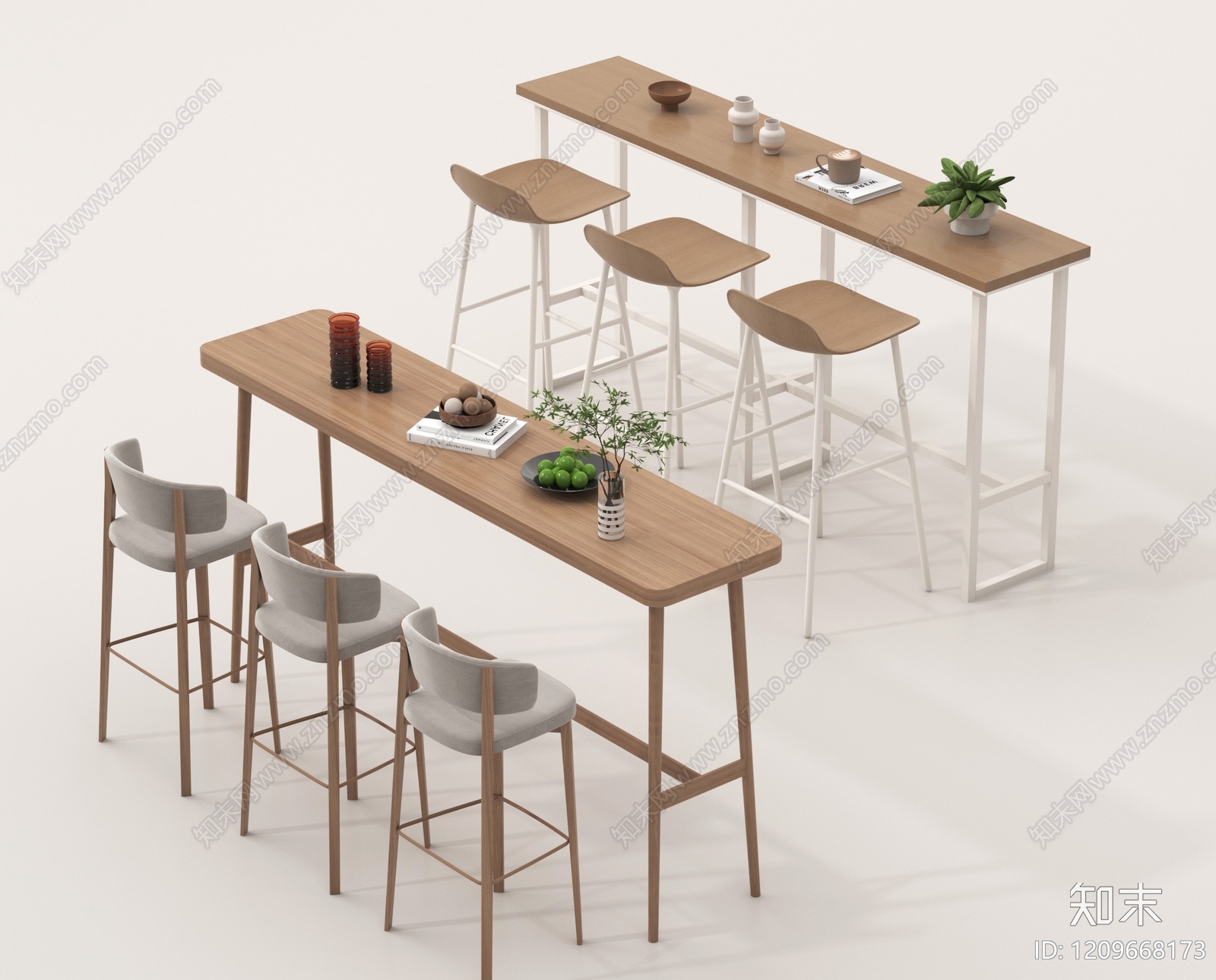 现代简约吧台3D模型下载【ID:1209668173】