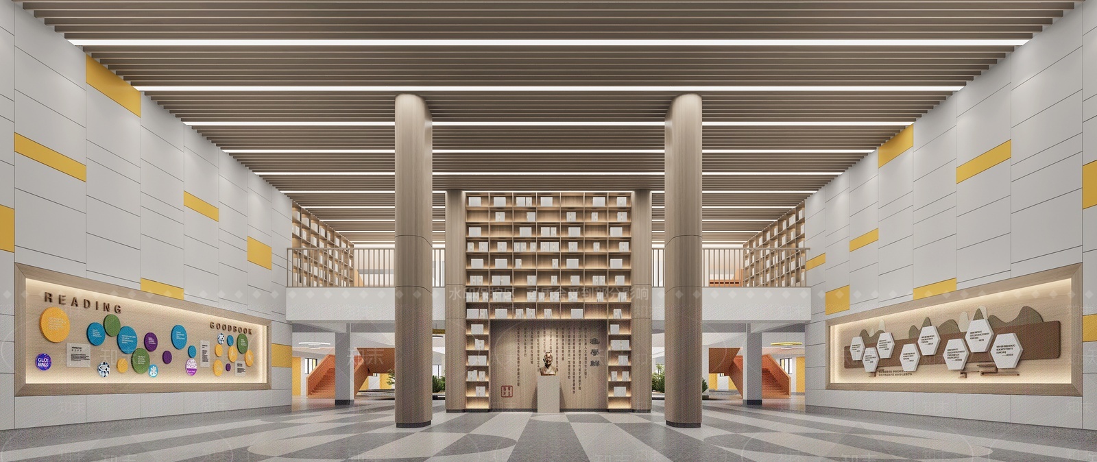 现代学校大厅3D模型下载【ID:1209688414】