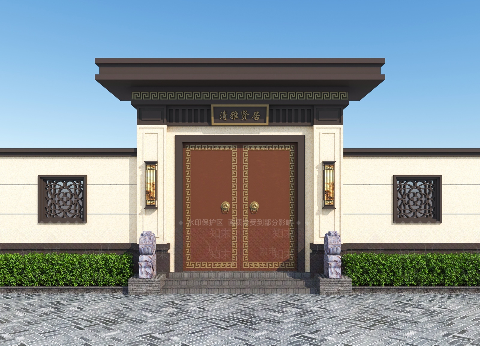 新中式别墅SU模型下载【ID:1209729458】