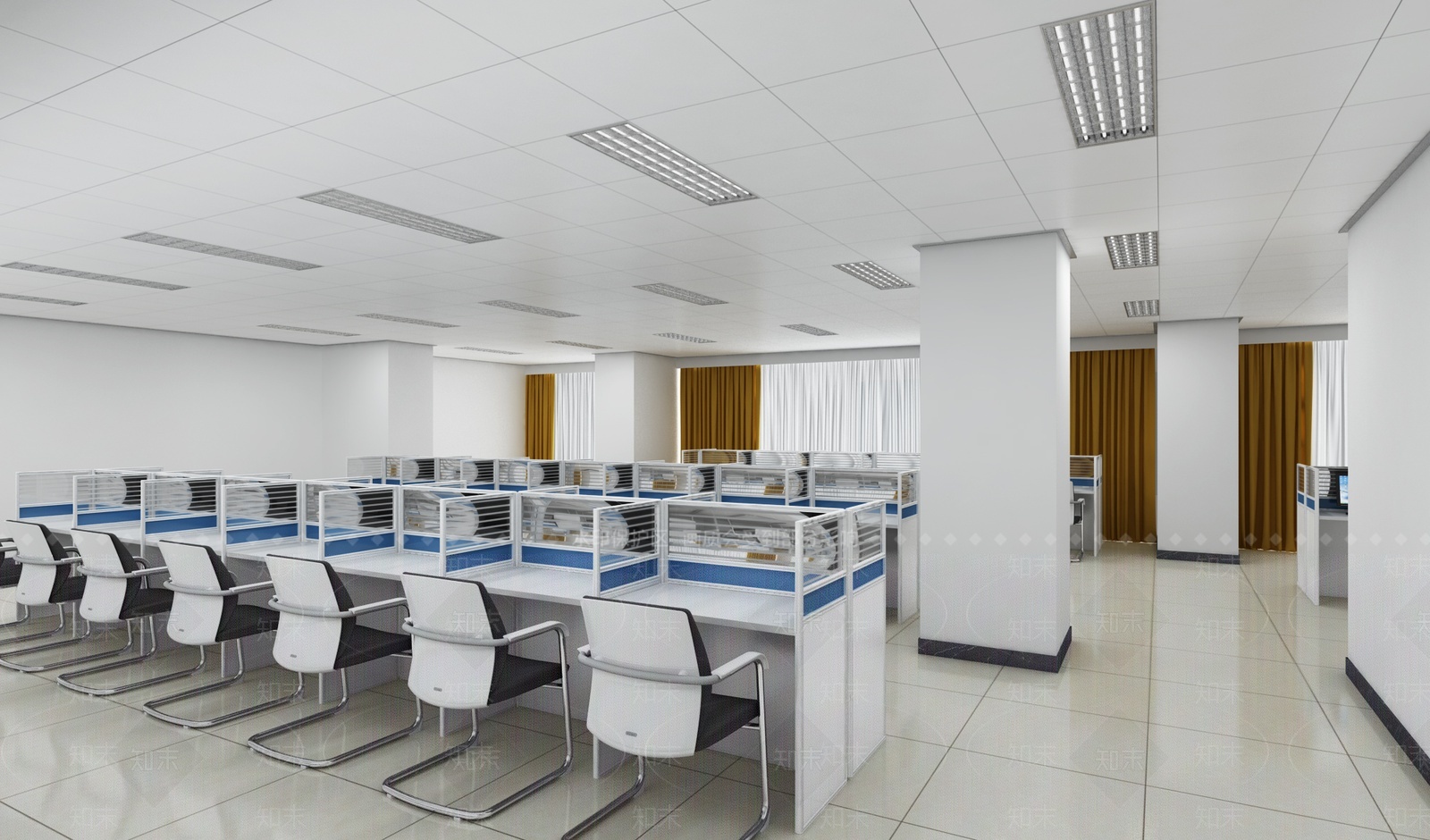 现代应试机房3D模型下载【ID:1209732665】