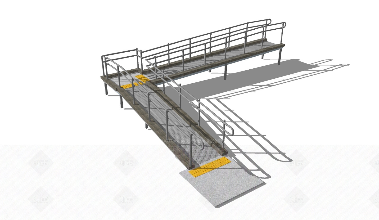 现代无障碍坡道SU模型下载【ID:1209743150】