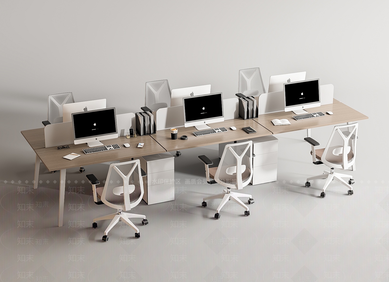 办公桌椅3D模型下载【ID:1209771825】