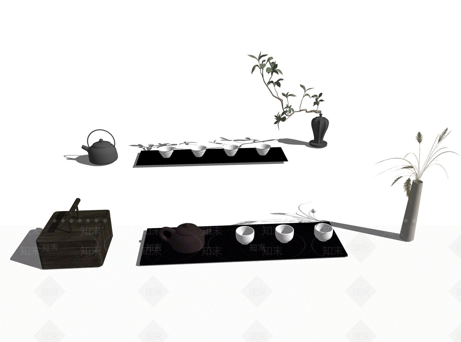 茶具SU模型下载【ID:1209773502】