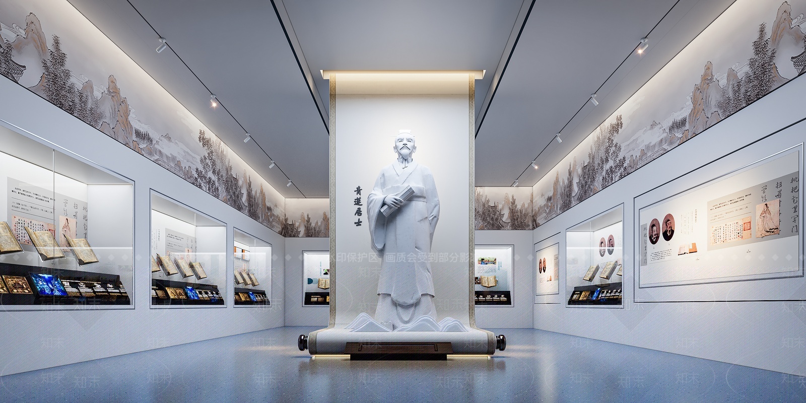 现代文化展厅SU模型下载【ID:1209781416】