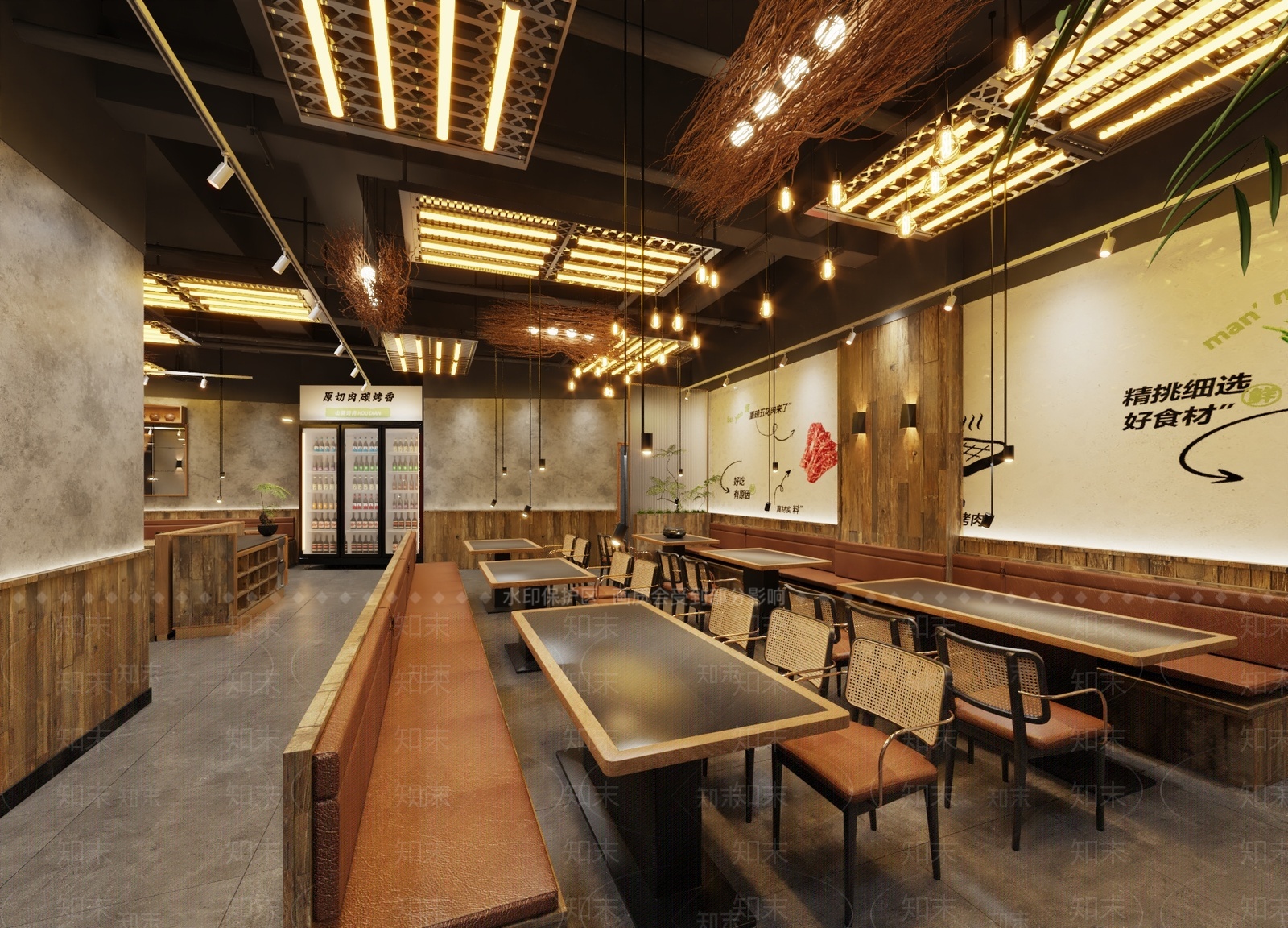 侘寂烤肉店3D模型下载【ID:1209788862】