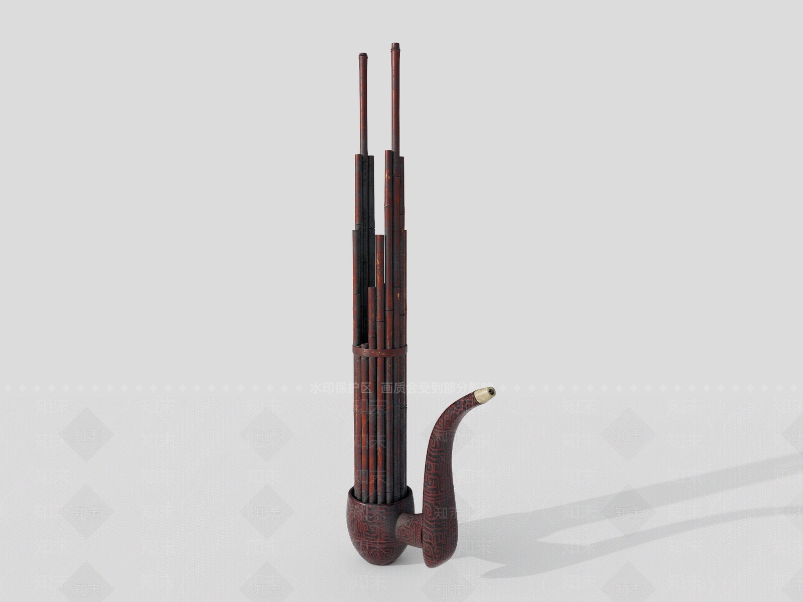 中式中国民族乐器3D模型下载【ID:1209789142】