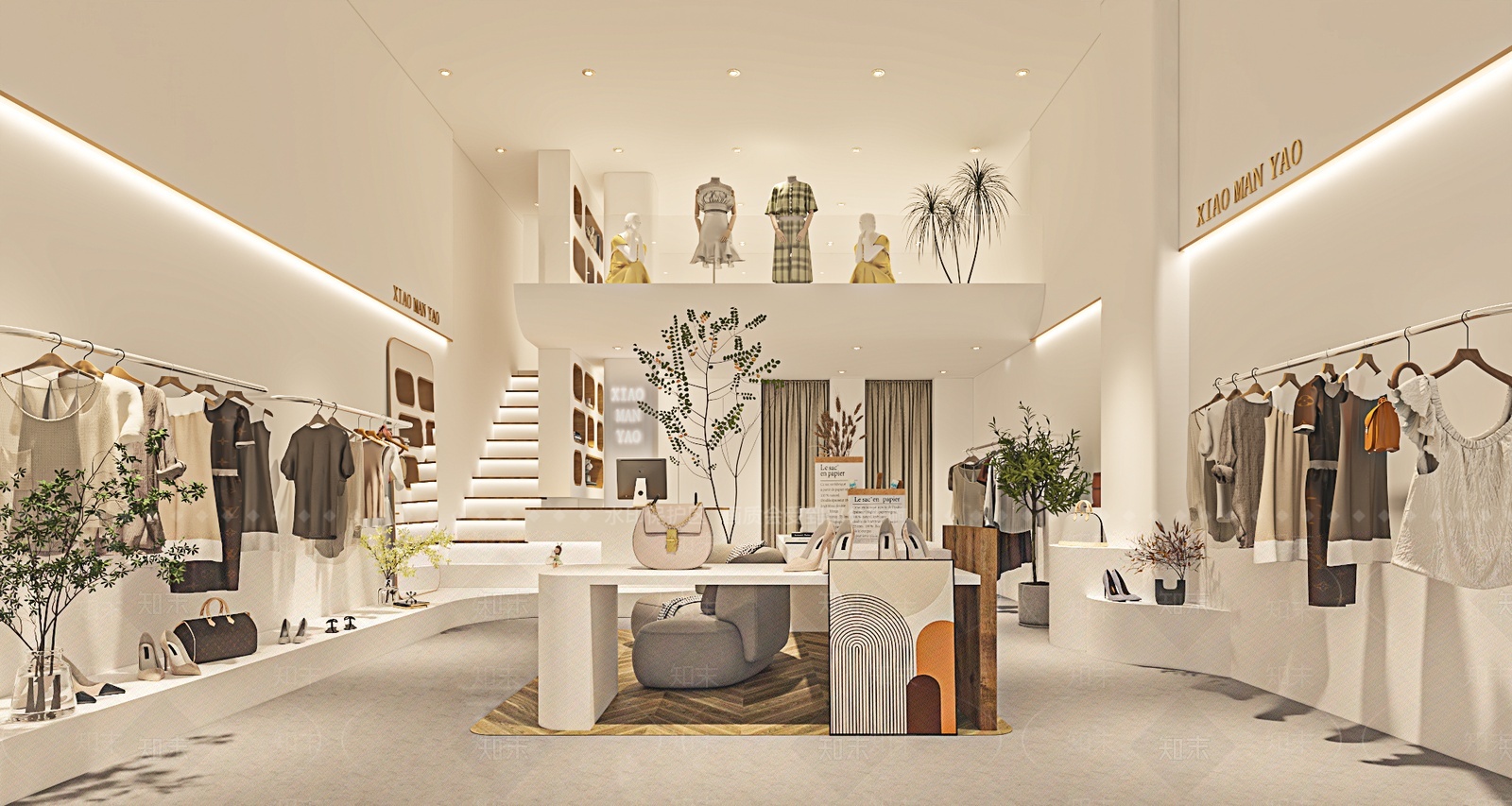 现代服装鞋店3D模型下载【ID:1209793724】