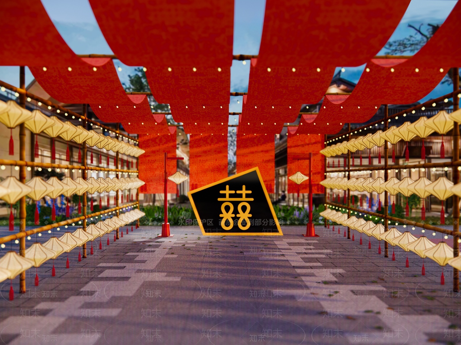 新中式灯笼SU模型下载【ID:1209795068】