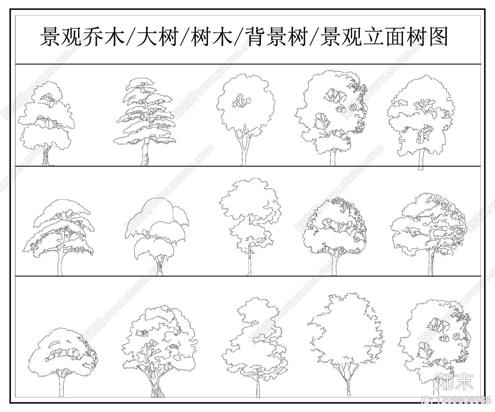 乔木种植施工图下载【ID:1209808986】