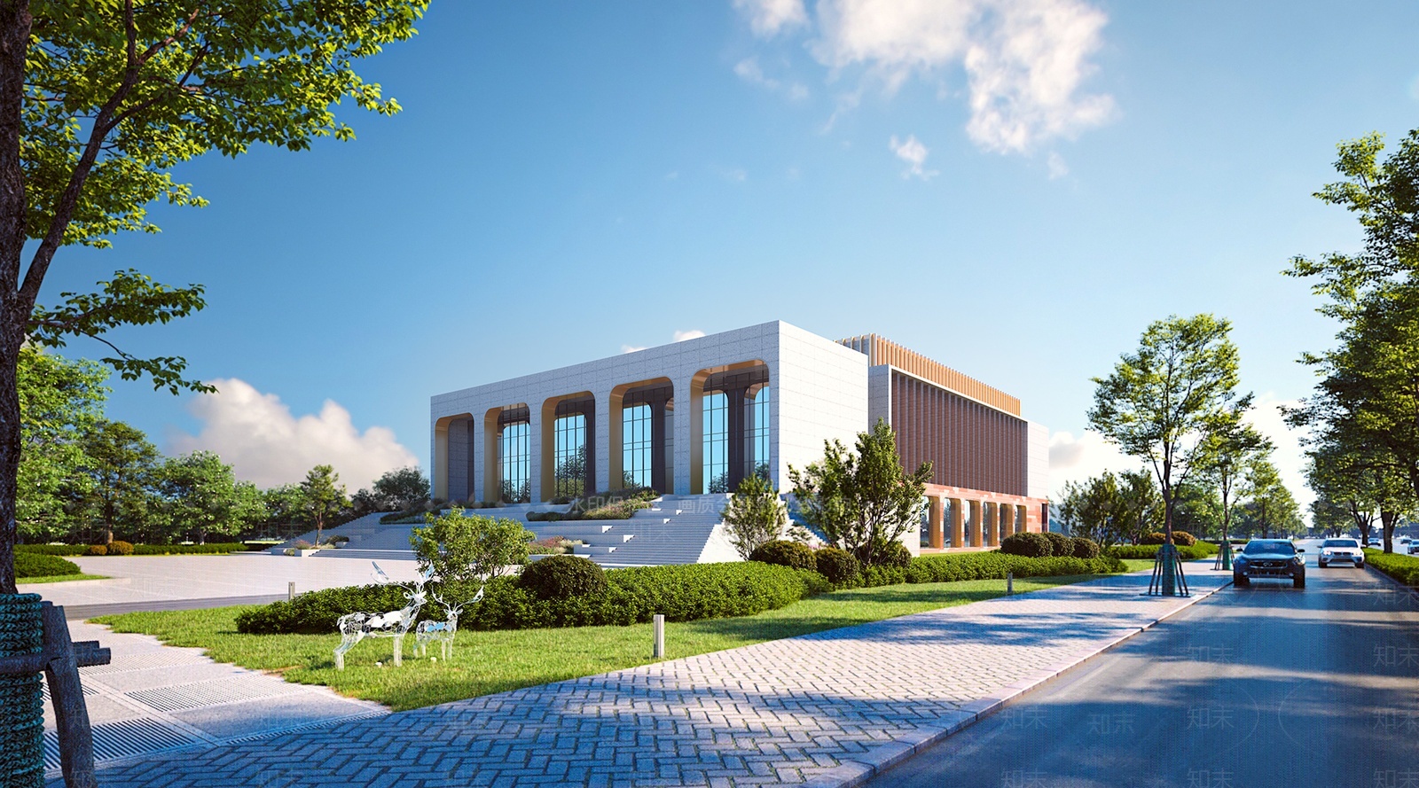 现代学校3D模型下载【ID:1209819237】