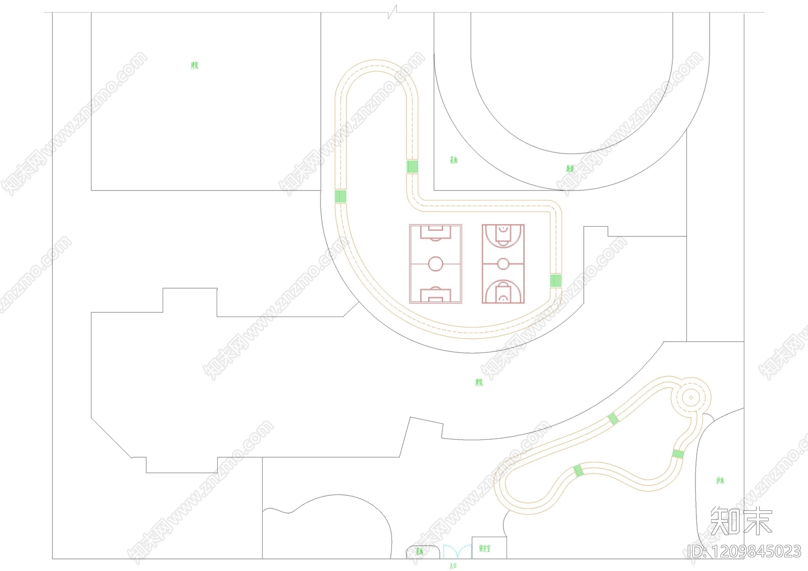 现代幼儿园施工图下载【ID:1209845023】