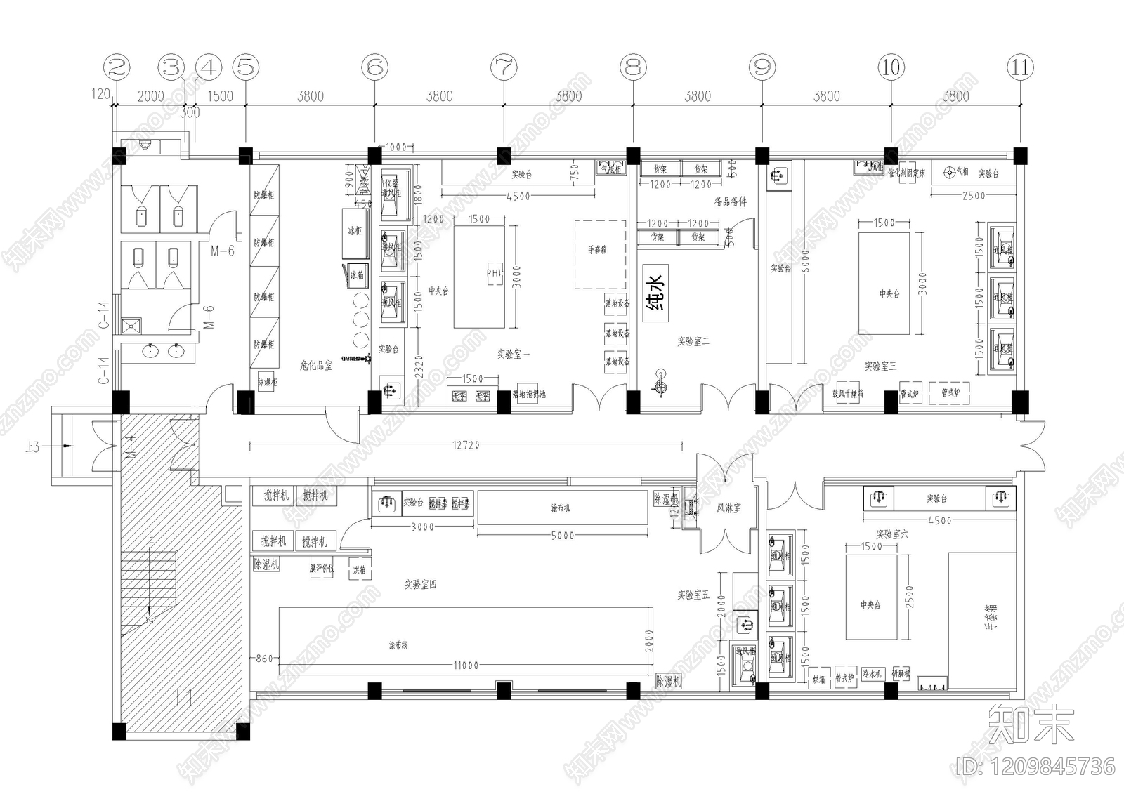 现代实验室cad施工图下载【ID:1209845736】