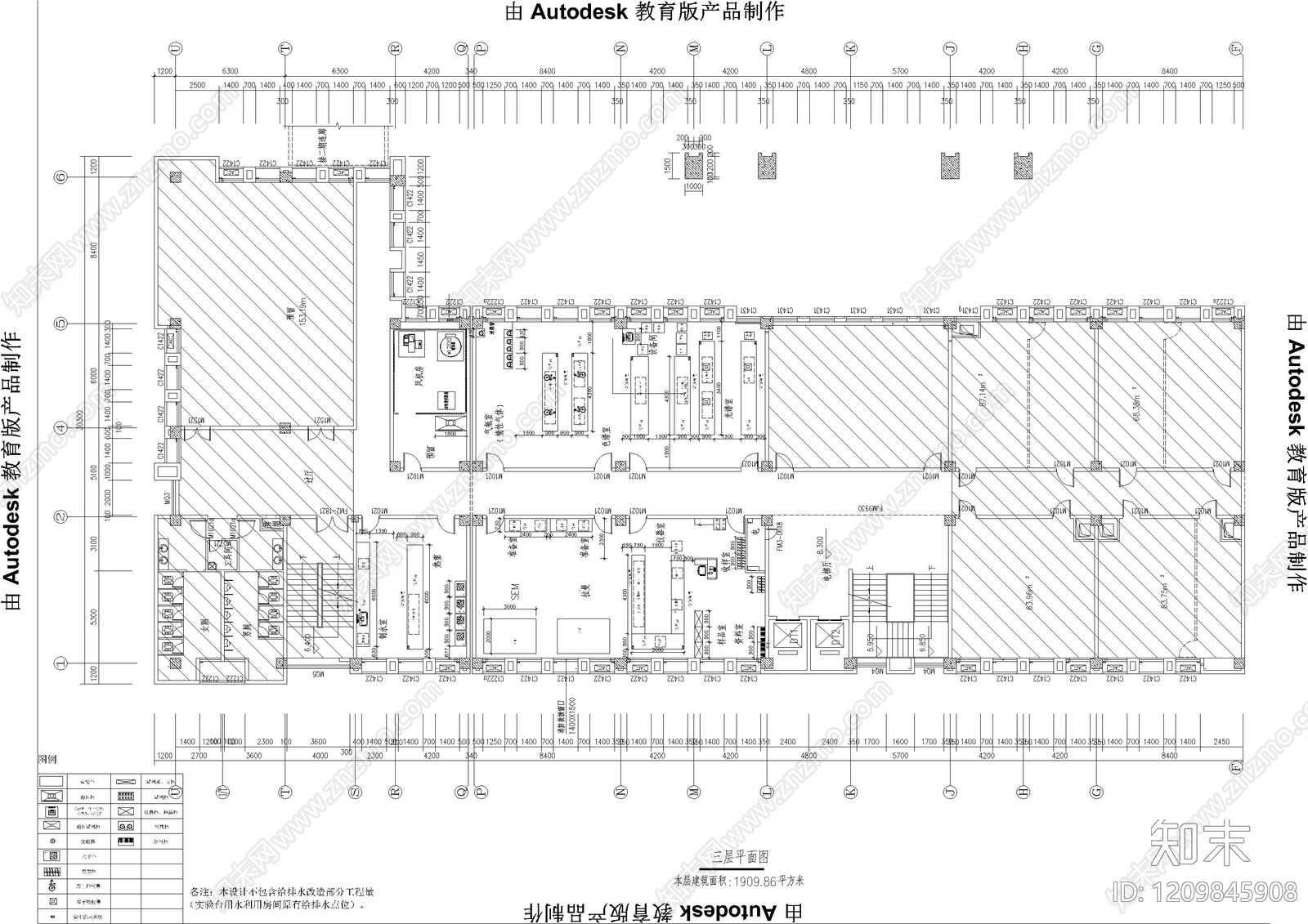 现代实验室cad施工图下载【ID:1209845908】