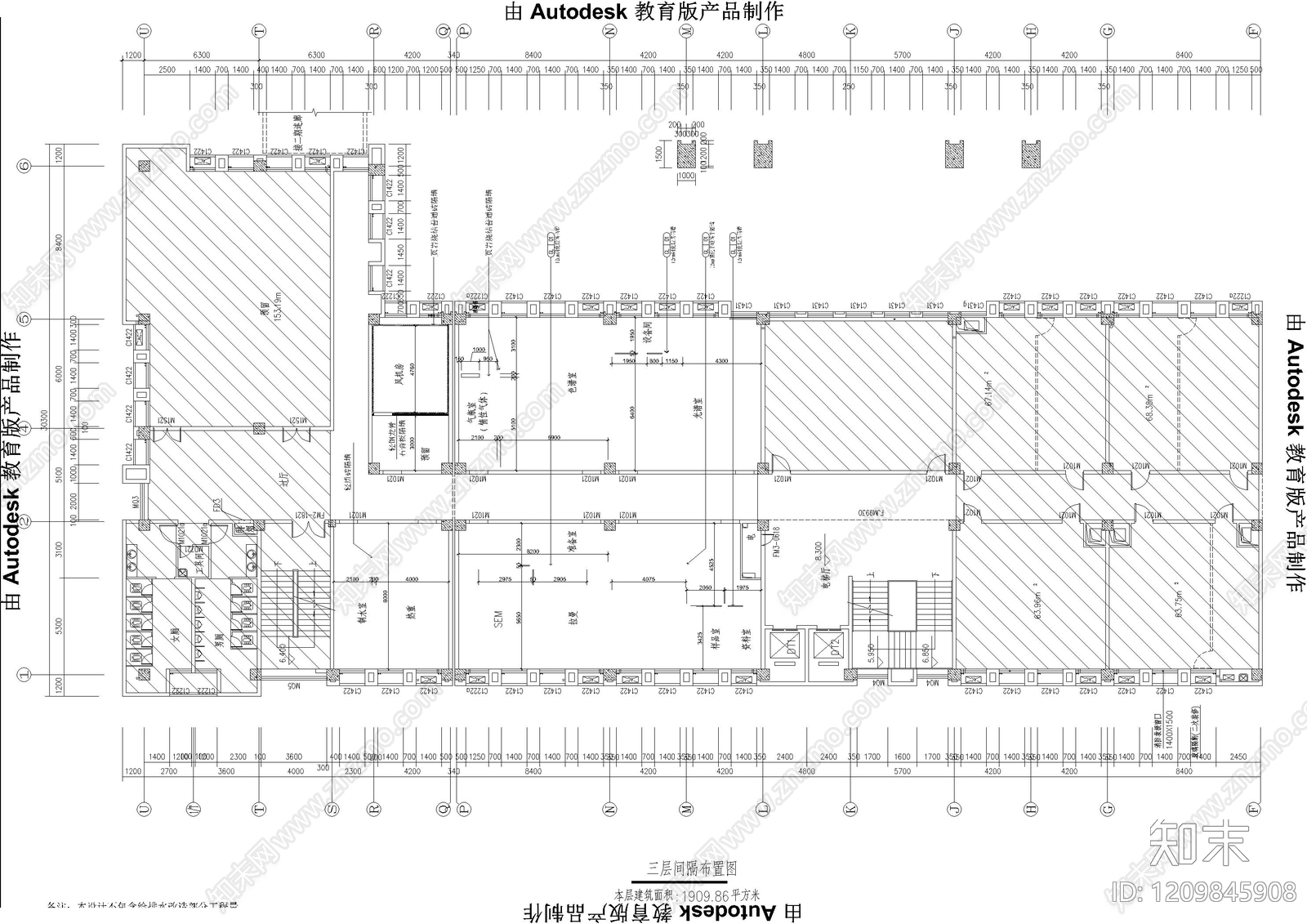 现代实验室cad施工图下载【ID:1209845908】