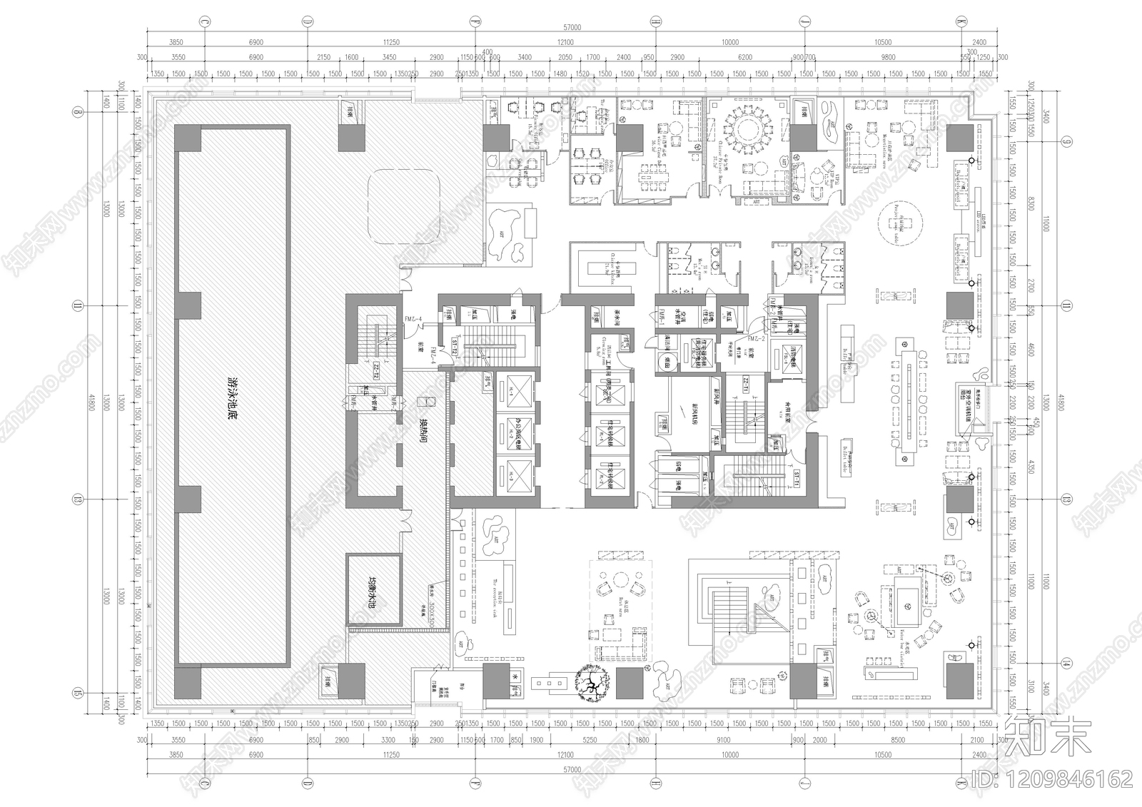 现代会所cad施工图下载【ID:1209846162】