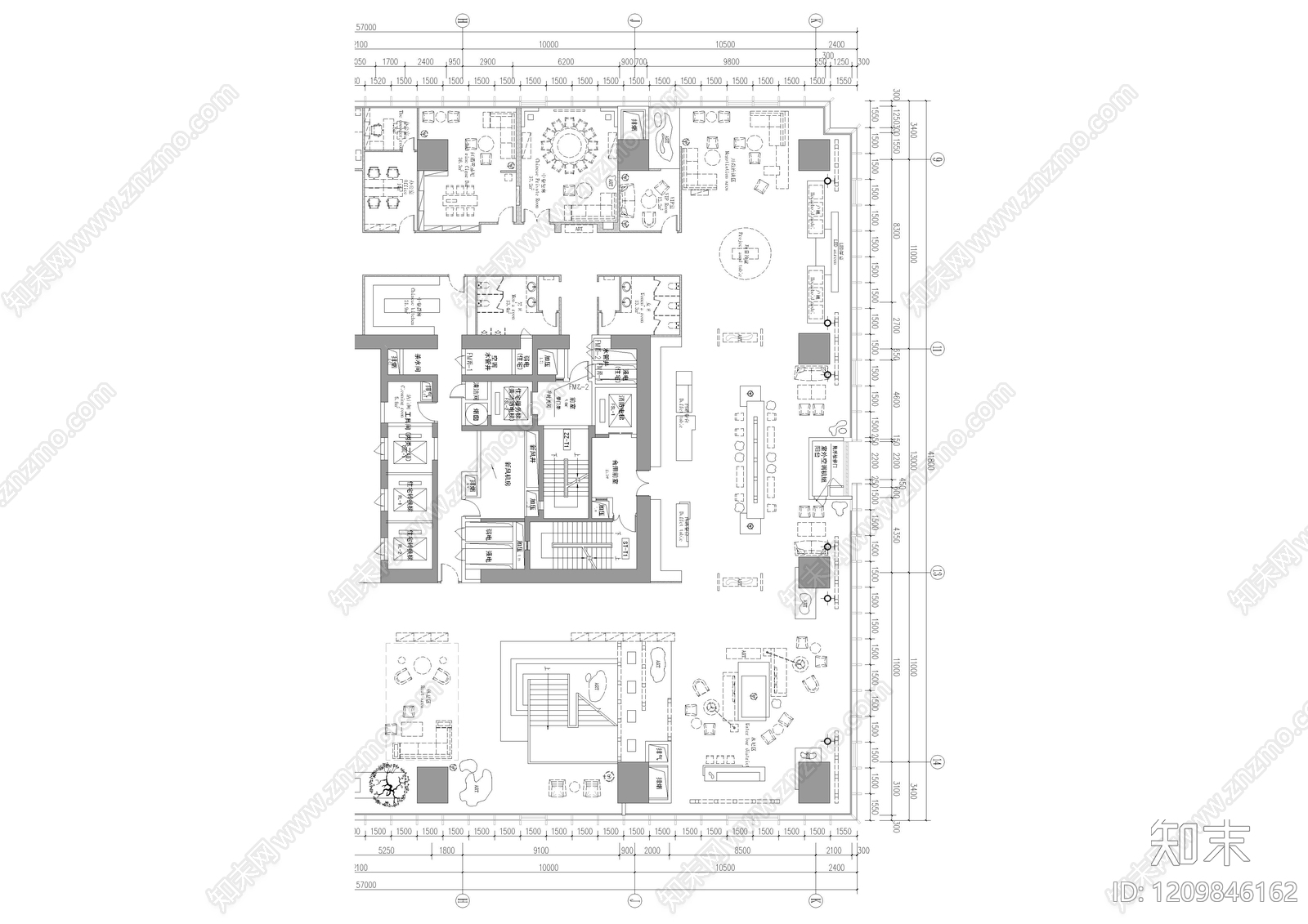 现代会所cad施工图下载【ID:1209846162】
