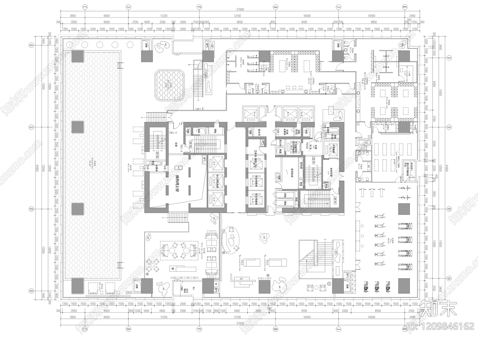 现代会所cad施工图下载【ID:1209846162】