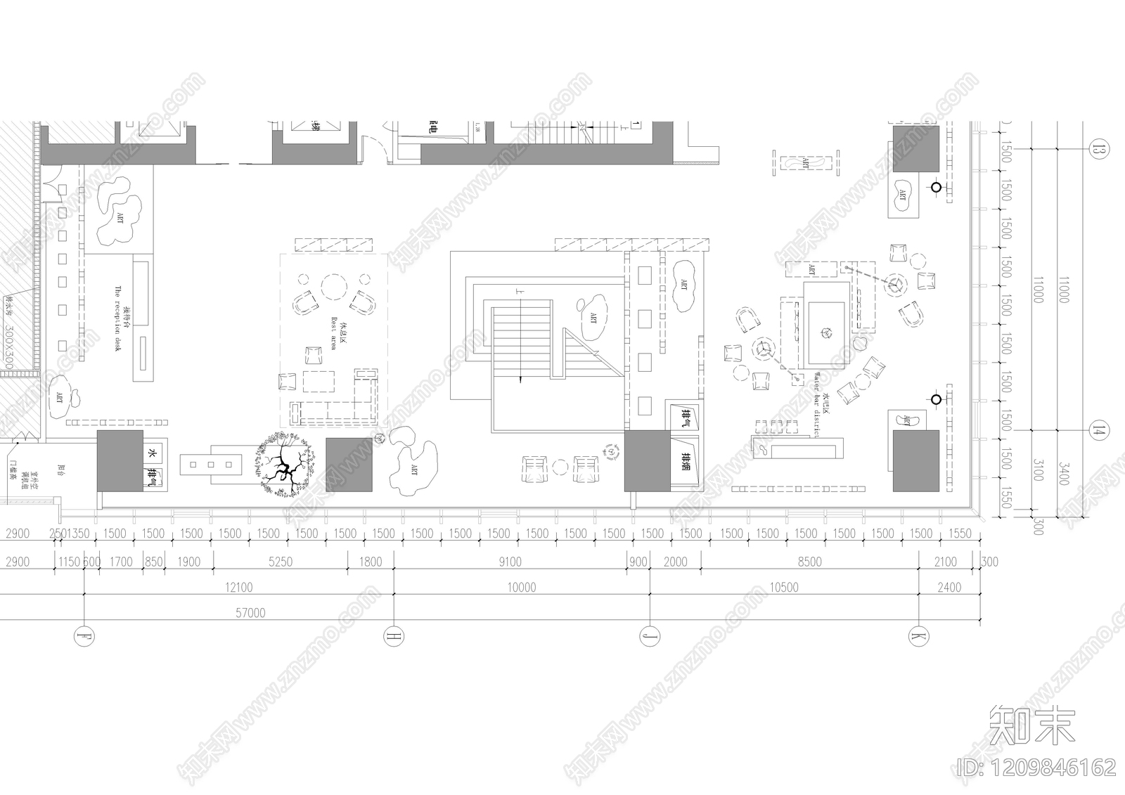 现代会所施工图下载【ID:1209846162】