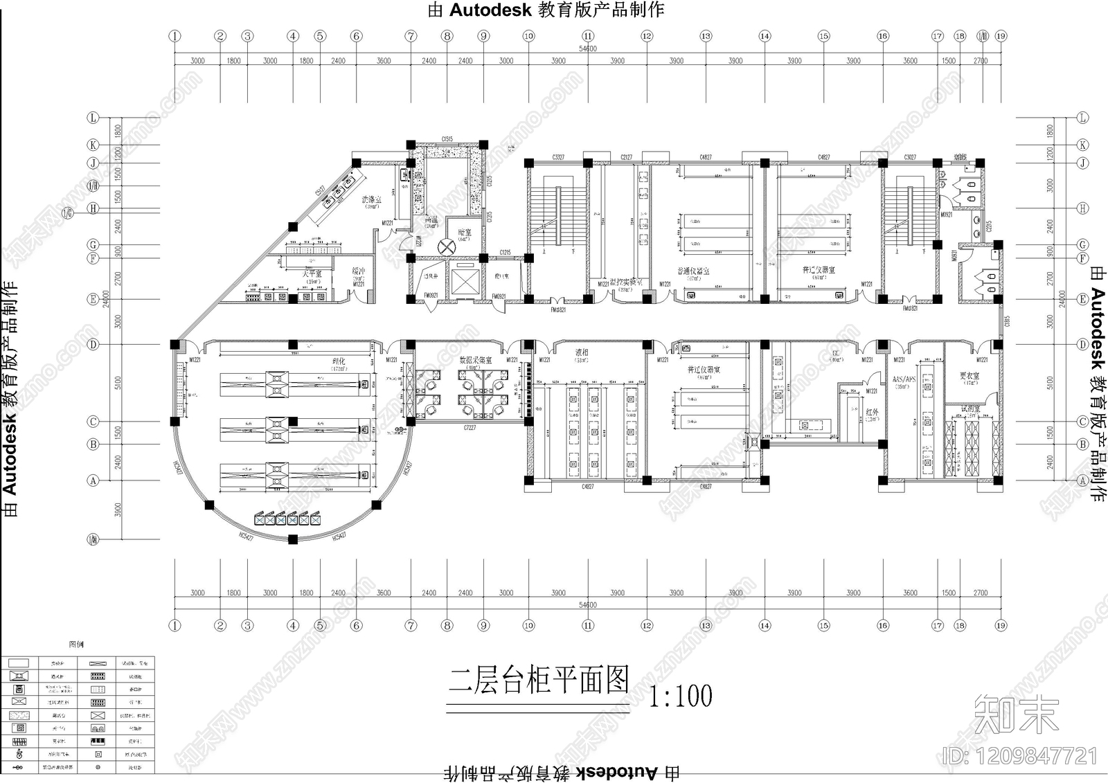 现代实验室cad施工图下载【ID:1209847721】