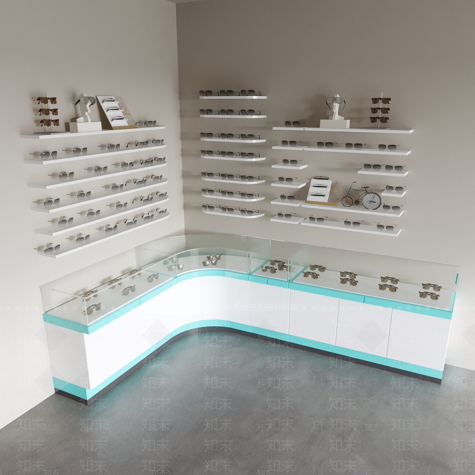 现代眼镜店3D模型下载【ID:1209856284】